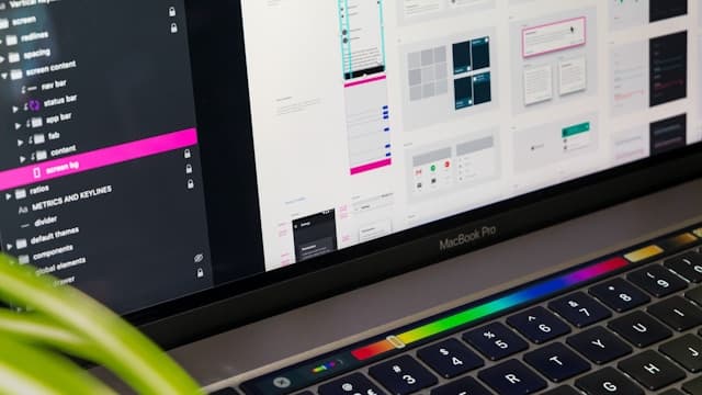 Figma prototype open in design tool showing UI components and screen layout